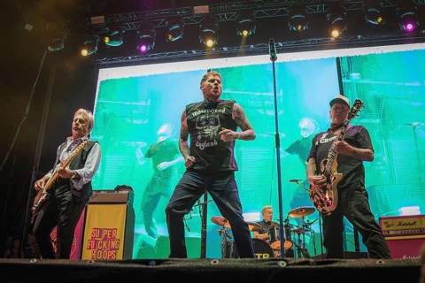 Steve Jones (guitarist), Frank Carter (singer), Paul Cook (drummer) and Glen Matlock (bassist) from