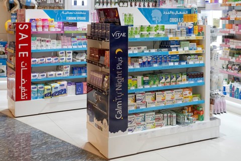 Pharmacy sales shelves Strepsils