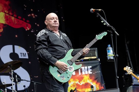 Jake Burns, singer, guitarist, Stiff Little Fingers, punk rock band, Northern Ireland, open air at