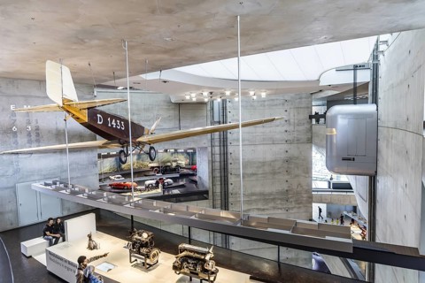 The Mercedes-Benz Museum in Stuttgart presents a journey through the automotive history of the