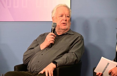Prof Hans von Storch (University of Hamburg, Ocean University of China) takes part in a panel