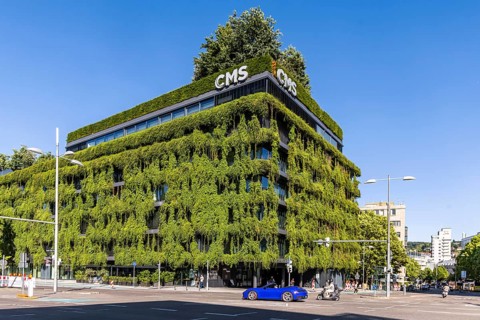 Calwer Passage, green building for a better urban climate. Around 11, 000 plants adorn the building