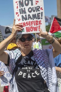 Detroit, Michigan USA - 28 June 2025 - Protesters rallied at the Federal Building and then marched