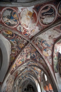 Cathedral cloister around 1370, the frescoes were painted from around 1390, Bressanone Cathedral,