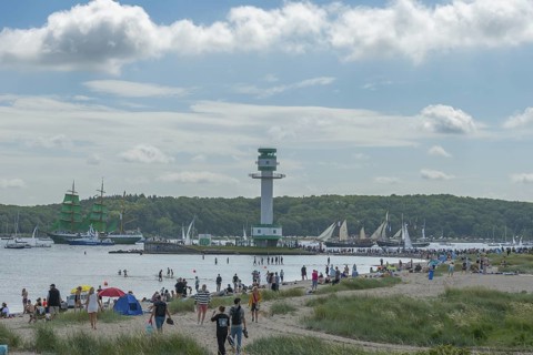 Windjammer Parade 2025 on the Kiel Fjord at the end of Kiel Week, tall ships, three-master