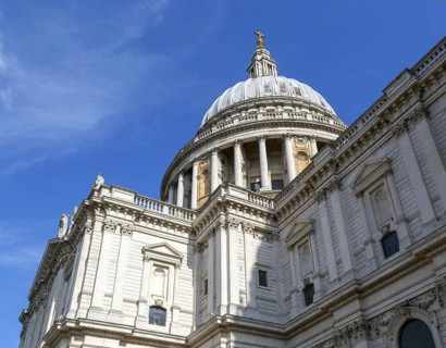 Dome of St Paul's cathedral church, City of London, London, England, UK architect Christopher Wren