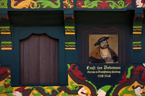 Hoppenerhaus, the most magnificent half-timbered house in the historic centre of Celle with a
