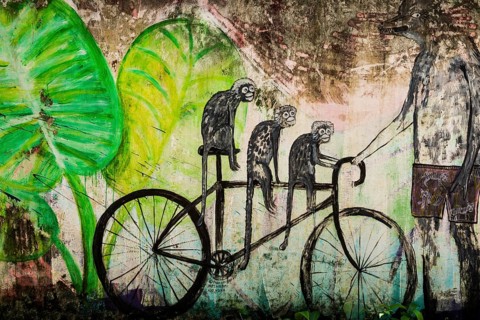 Graffiti, Street Art, Tonsai Beach, Ton Sai Bay, Ao Nang, Krabi, Thailand