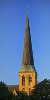Church tower of St Peter's Church, Dortmund, Ruhr area, North Rhine-Westphalia, Germany