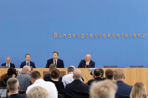 Berlin, Germany - 24 June 2025: Finance Minister Lars Klingbeil presents the draft federal budget
