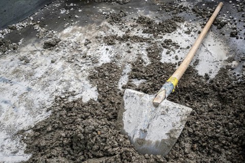 Construction site Shovel gravel