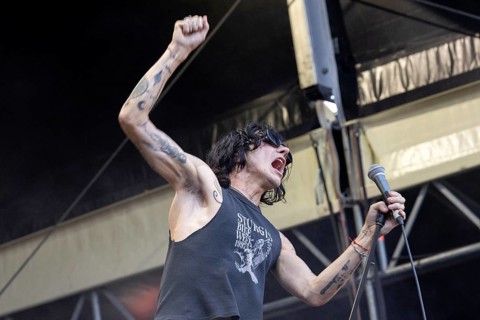 Remington Leith, singer, frontman, Palace Royale, rock band, USA, live open air at the Citadel