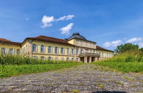 Hohenheim Palace. Campus of the University of Hohenheim. Stuttgart, Baden-Württemberg, Germany