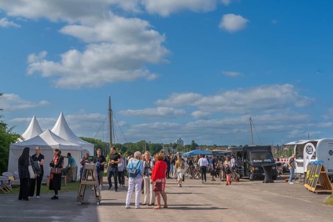 Waterkant Festival 25 in front of Kiel Week 2025 on the MGF 5 site on the Kiel Fjord, annual