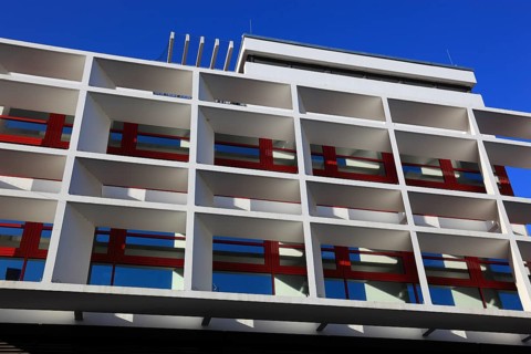 Modern architecture in the city centre of Würzburg, Lower Franconia, Bavaria, Germany