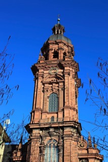 Tower of the new church. Today the building is used as an assembly hall and banqueting hall of the