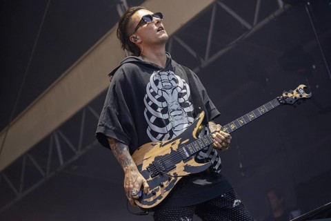 Synyster Gates (Brian Elwin Haner Jr.), guitarist, Avenged Sevenfold, progressive metal band, USA,