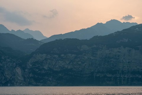 Sunset on Lake Garda, Malcesine, Italy