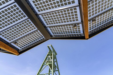 Electric charging station on the site of the former Lohberg colliery in Dinslaken, operated by