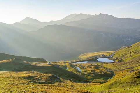 Sunrise in the Mountains at Hochalpenstraße, view from Fuscher Törl, Pinzgau, Salzburg, Austria