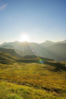 Sunrise in the Mountains at Hochalpenstraße, view from Fuscher Törl, Pinzgau, Salzburg, Austria