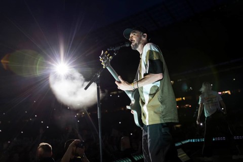 Mike Shinoda, singer and bassist of Linkin Park live on From Zero World Tour 2025 at the