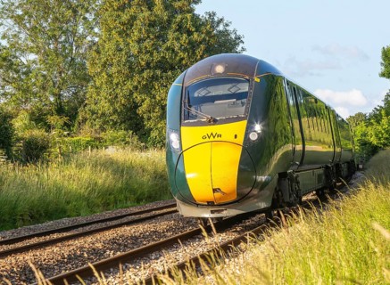 GWR British Rail Class 800 Inter City Express train, Pewsey, Wiltshire, England, UK