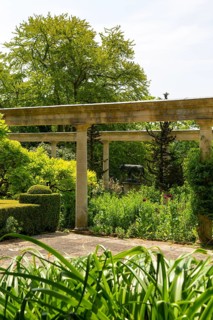 Italianate gardens designed by Harold Ainsworth Peto, Iford Manor, Wiltshire, England, UK