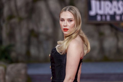 Scarlett Johansson at the German premiere of the adventure film Jurassic World, the rebirth at