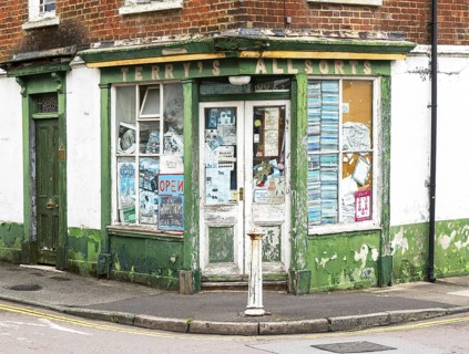 Terry's Allsorts quirky corner shop stores, Dews Road, Salisbury, Wiltshire, England, UK