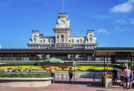Entrance to the Magic Kingdom at Walt Disney World, Orlando, Florida