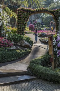 Mae Fah Luang Gardens within the Doi Tung tourist attraction in Chiang Rai, Thailand