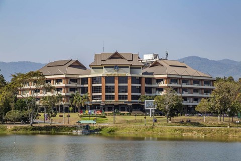 Education Center building on the campus of CRRU Shiangrai Rajabhat University in Chiang Rai,