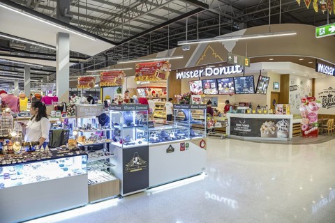 Mister Donut shop located in the Big C Supercenter in Chiang Rai, Thailand