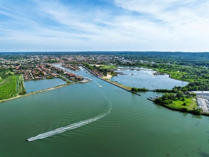 La Teste-de-Buch from a drone, Arcachon, Gironde, France