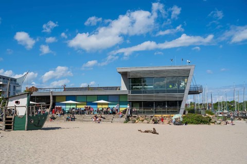 Baltic Sea Info Centre, Sandstrand, Eckernförde, Baltic Sea, Schleswig-Holstein, Germany