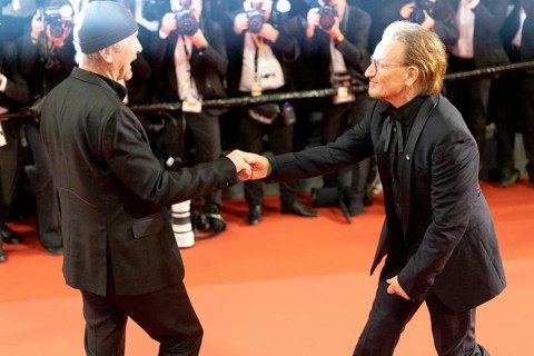 Cannes, France - 16.5.2024: The Edge and Bono of the 78th Cannes International Film Festival on the