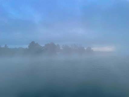 Fog over Lake Starnberg, Bavaria, Germany