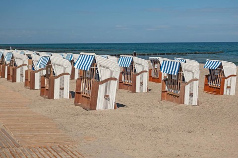 Beach chairs, beach, Baltic Sea, Baltic seaside resort, Kühlungsborn, Rostock district,