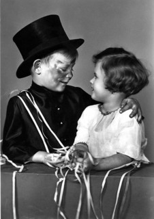 Boy as a chimney sweep with a girl, 1920, A boy in disguise with a girl at his side, Historical
