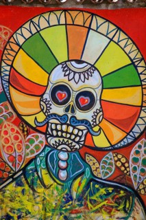 Mural, Mexico, Dead, Skeleton, Día de los Muertos, Old Town, Feltre, Veneto, Italy