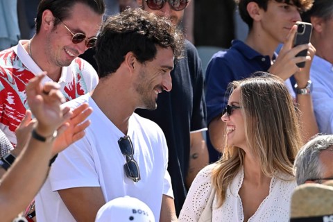 Mats Hummels with girlfriend Nicola Cavanis, Grandstand, Tennis, ATP 250, BOSS Open 2025,