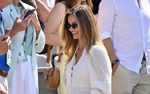 Nicola Cavanis, girlfriend of Mats Hummels, grandstand, tennis, ATP 250, BOSS Open 2025, Stuttgart,