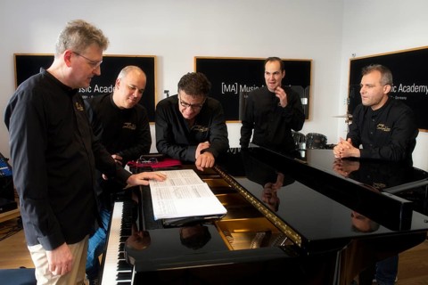 Massimo Guidetti (pianist), Pierluigi Ruggiero (cellist and artistic director), Sebestyen