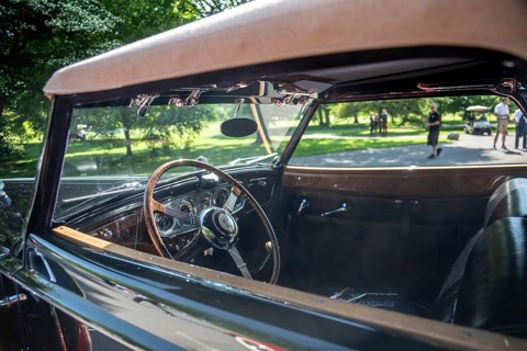 Grosse Pointe Shores, Michigan - The 1937 Packard Twelve 1508 Rollston convertible was on display