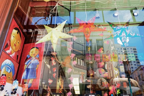 Chinatown shop window, San Francisco, California, USA