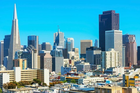 Financial district skyline, San Francisco, California, USA