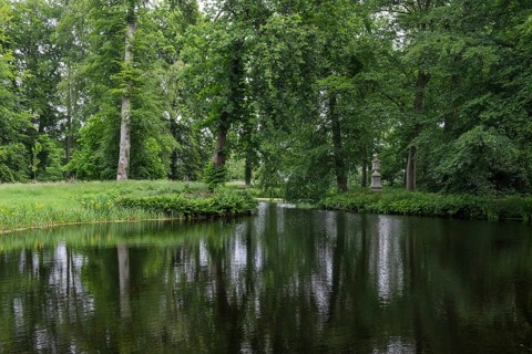 In the park of Fraeylemaborg Castle, Slochteren, province of Groningen, Netherlands