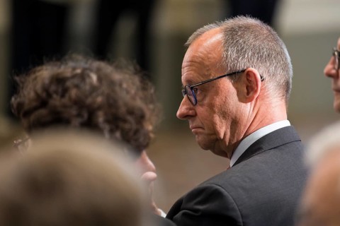 Friedrich Merz (Chancellor of the Federal Republic of Germany) at the presentation of the German