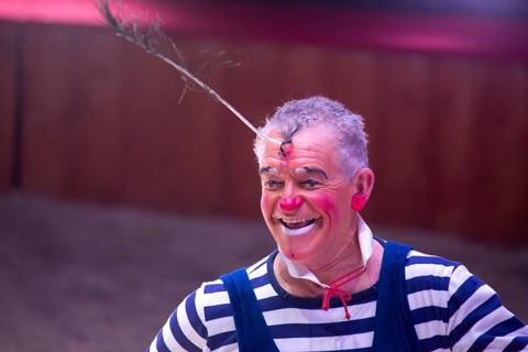 Performance by Circus Barelli in Mannheim***Picture: Pieric, the clown from France